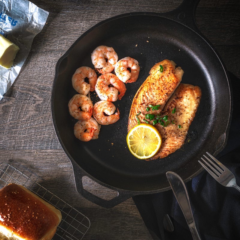 Utopia Kitchen Saute Frying Pan 12 Inch, Cast Iron Chefs Pan, Pre Seasoned Cast iron Skillet With Lid, Safe Grill Cookware for Indoor & Outdoor Use, Black - Image 5